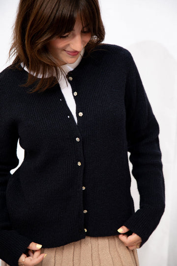 Camille Flower Button Cardigan