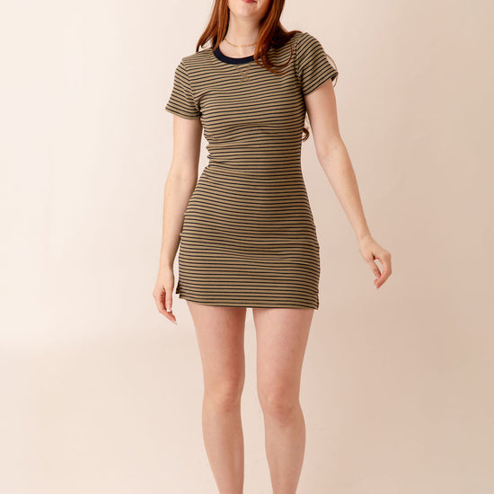 Leni Striped Tee Mini Dress