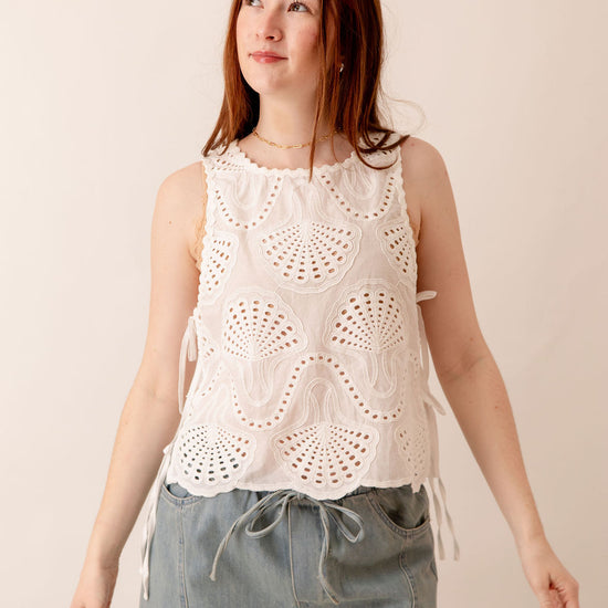 Shelley Eyelet Top Large