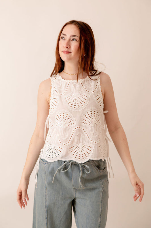 Shelley Eyelet Top Large