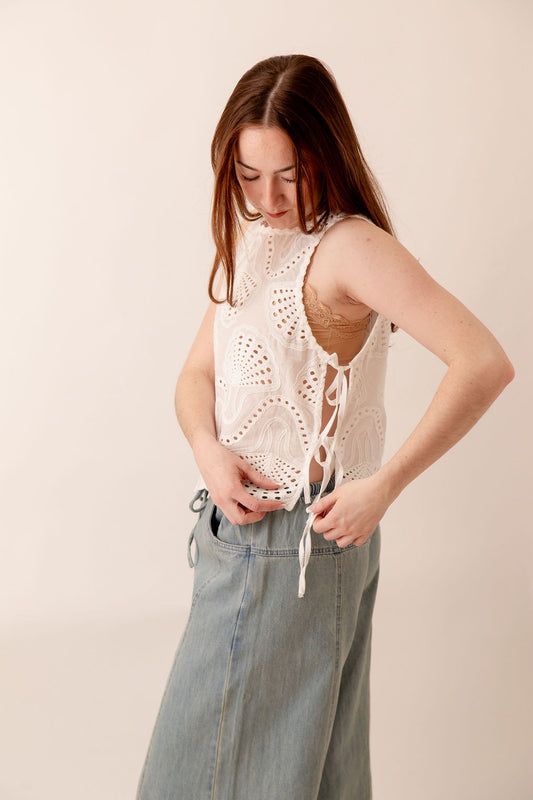 Shelley Eyelet Top