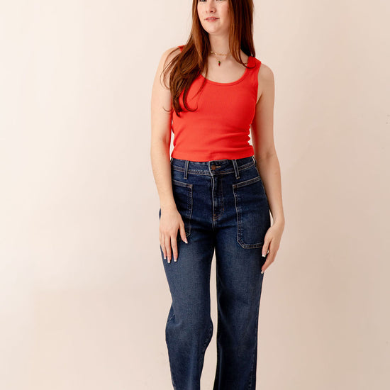 High Rise Utility Wide Leg