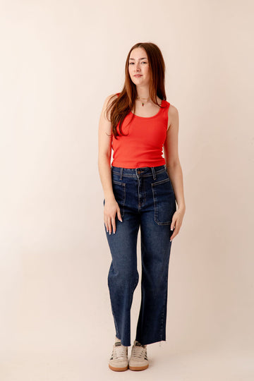 High Rise Utility Wide Leg