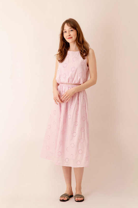 Ophelia Eyelet Midi Skirt