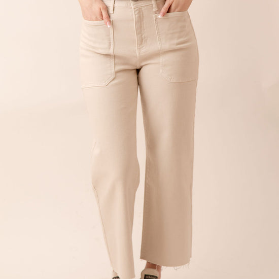 High Rise Utility Wide Leg Sea Salt