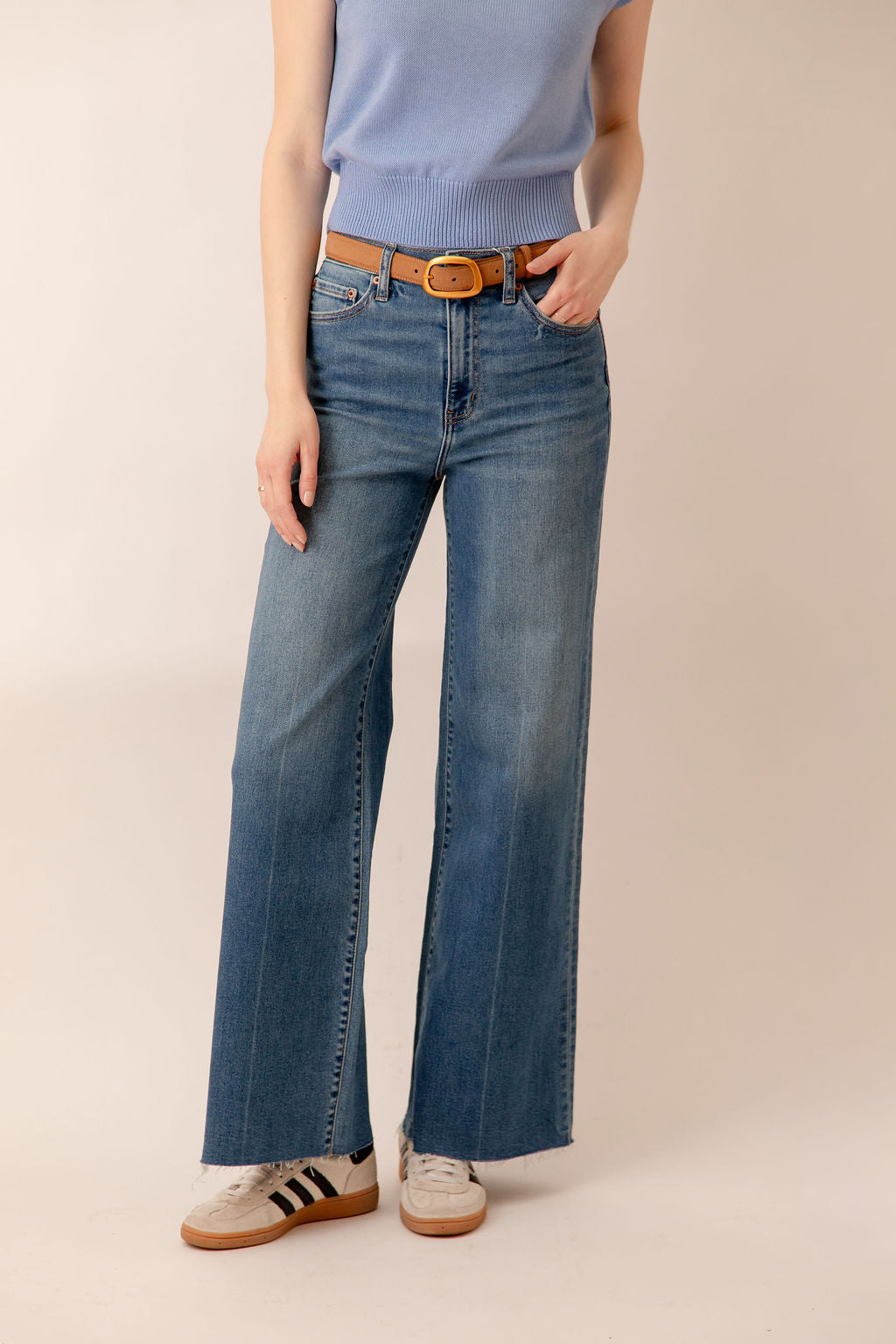 Far Out High Rise Wide Leg New Indigo