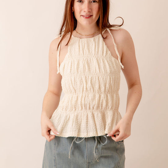 Lila Tie Top