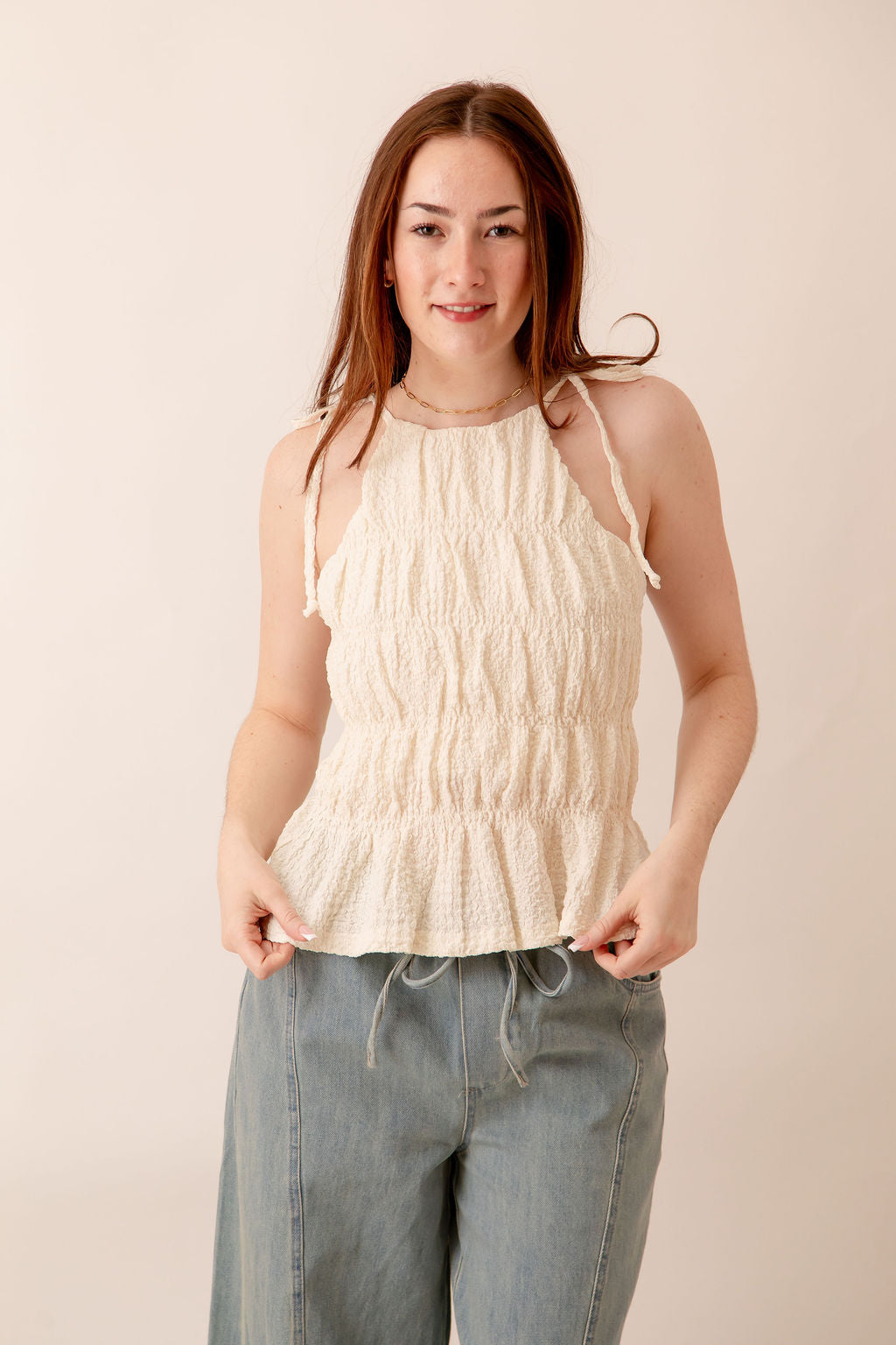 Lila Tie Top