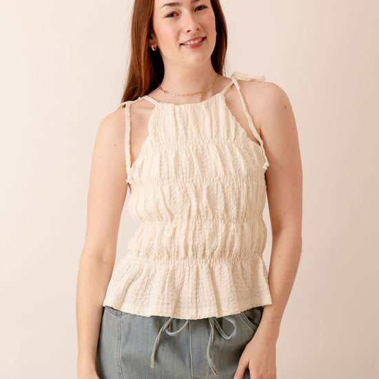 Lila Tie Top