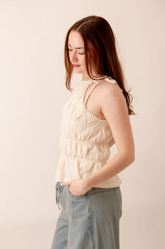 Lila Tie Top