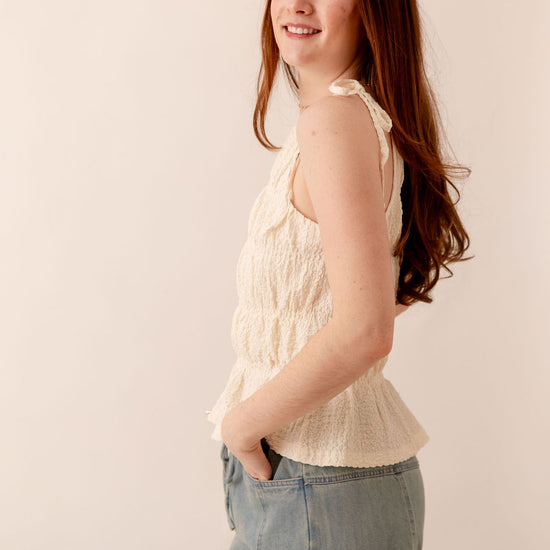 Lila Tie Top