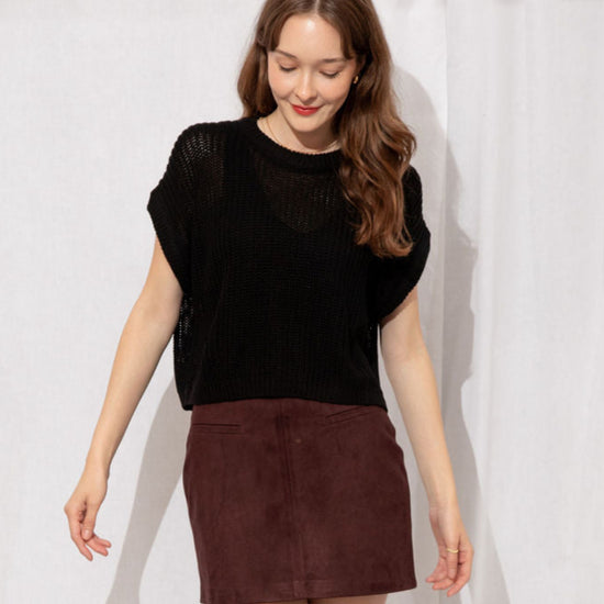 Sutton Knit Top Black