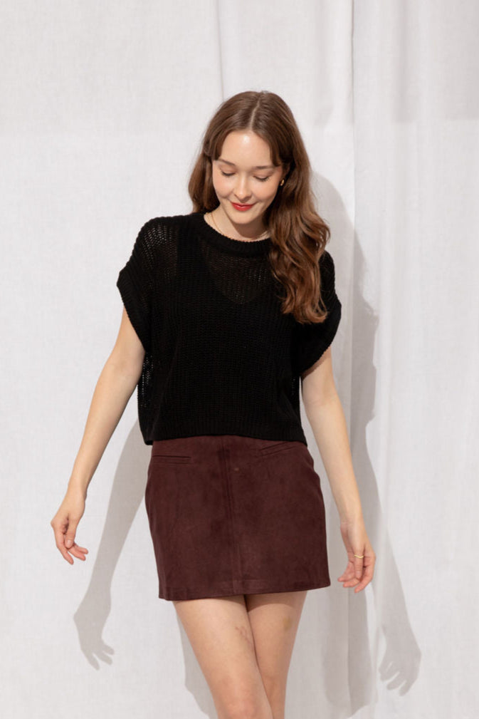 Sutton Knit Top Black