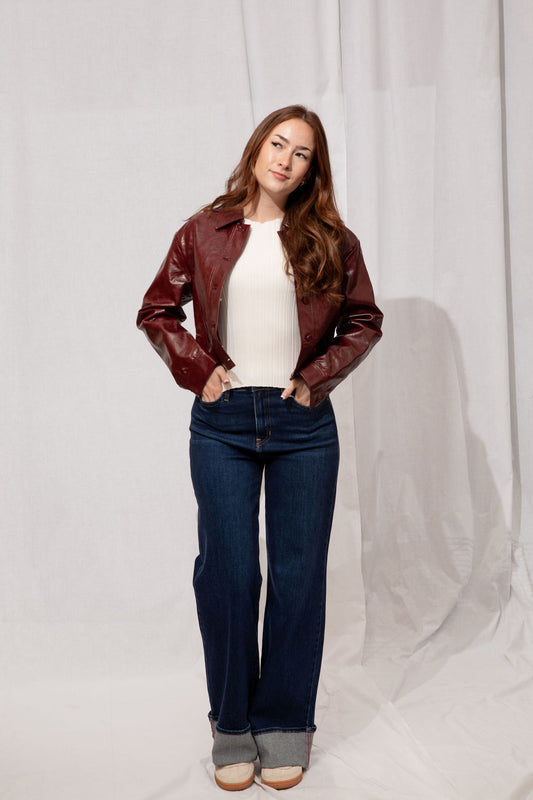 Naya Faux Leather Jacket