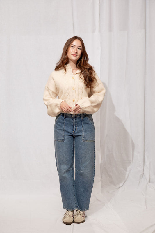 Mid Rise Utility Seamed Barrel