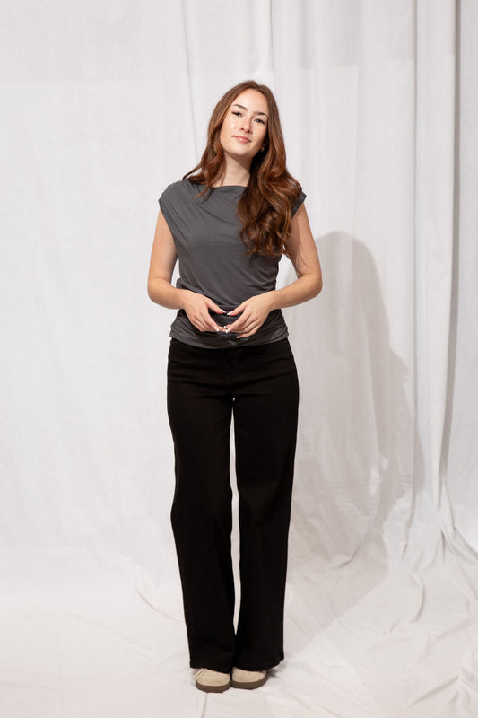 High Rise Palazzo Wide Leg