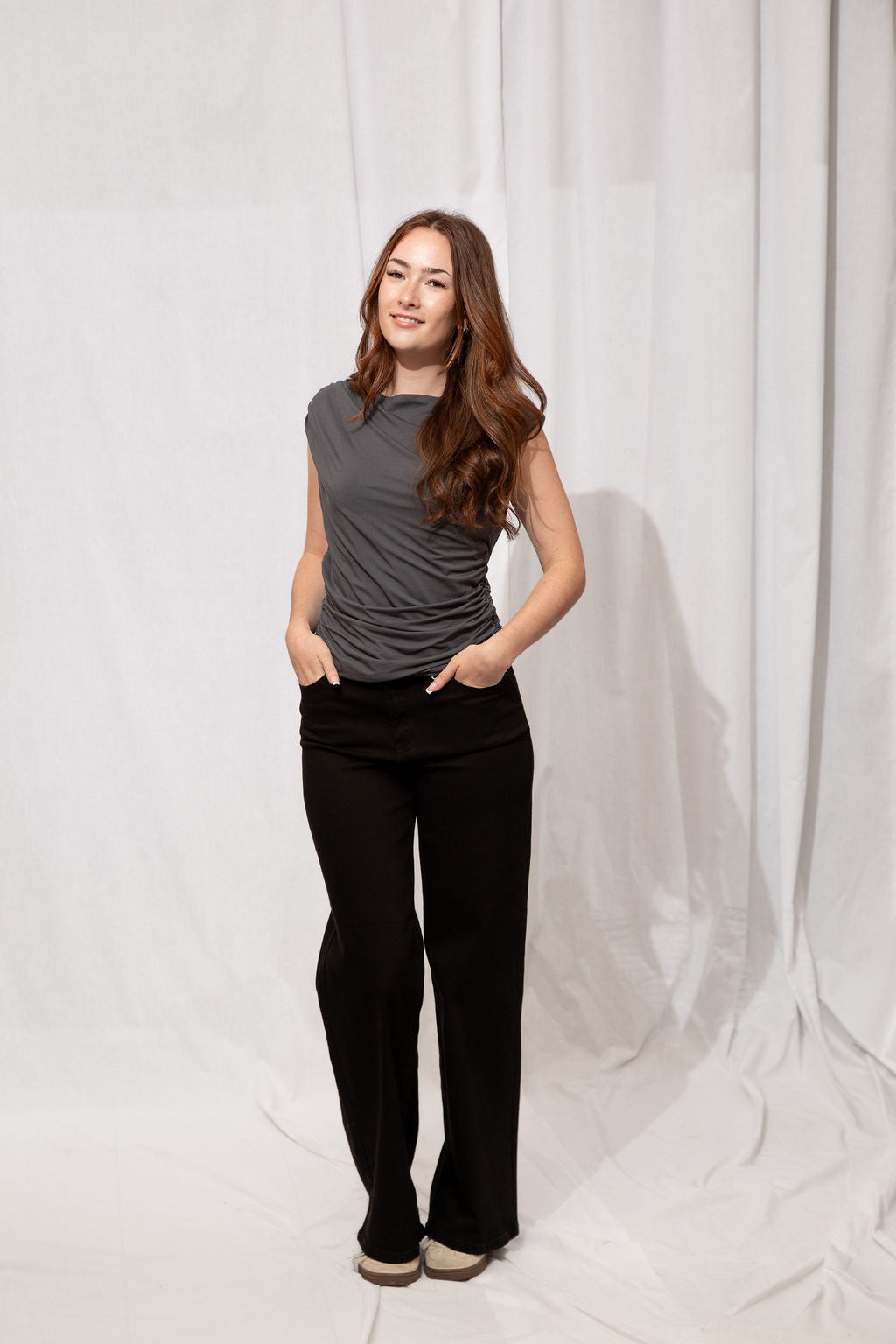 High Rise Palazzo Wide Leg