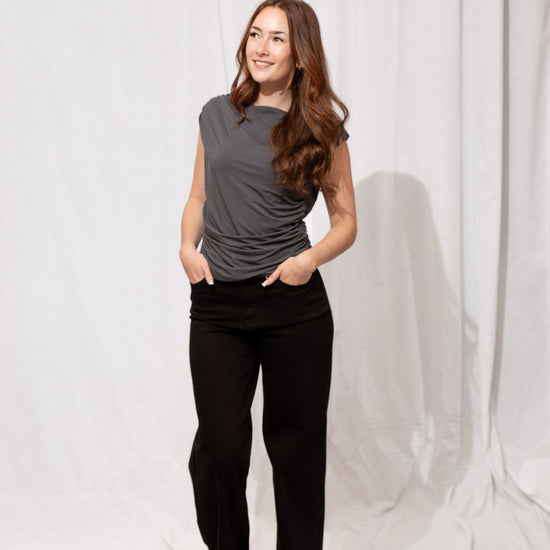 High Rise Palazzo Wide Leg