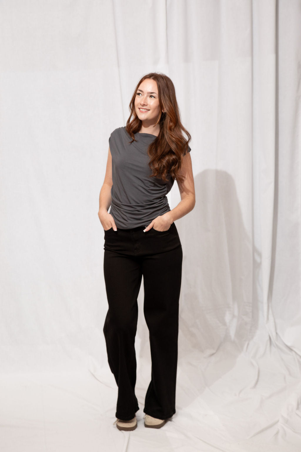 High Rise Palazzo Wide Leg