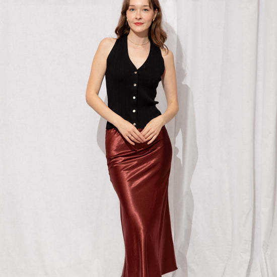 Winslet Ribbed Top Black