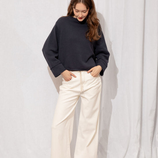 Camden Sweater Navy White Stripe