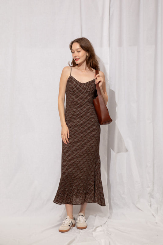 Bridget Plaid Midi Dress