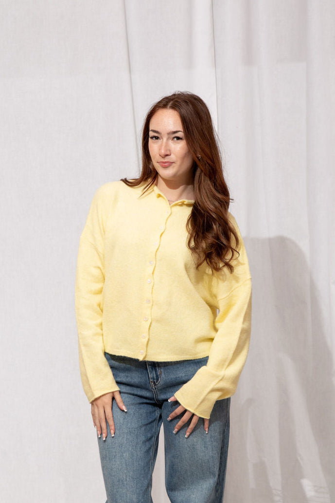 Piper Cardigan Butter Yellow