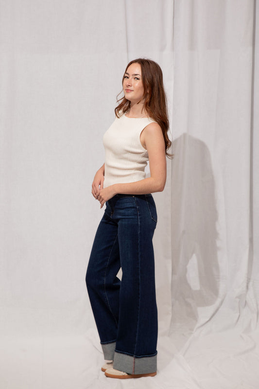 Cuffed Palazzo Jean